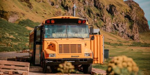 Skool Beans Cafe, the story of the Icelandic school bus turned café