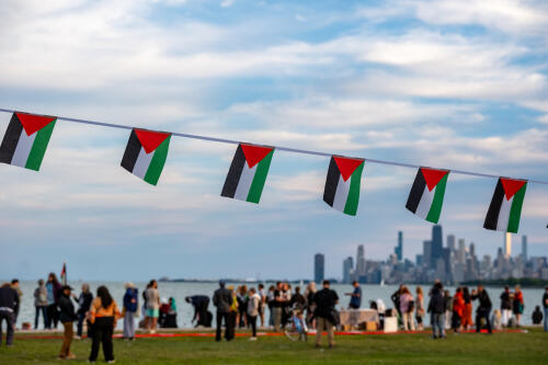 Amid the DNC, interfaith vigil calls on all to remember Gaza