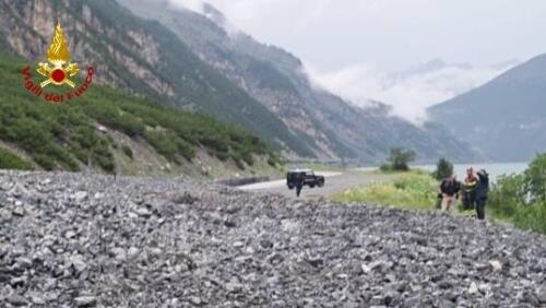 Mal tiempo, gran deslizamiento de tierra en Livigno:turistas salvados