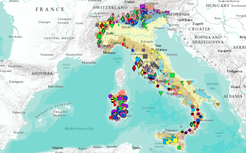 Matières premières critiques, seules deux sont extraites en Italie (sur 34).Voici la carte complète des gisements